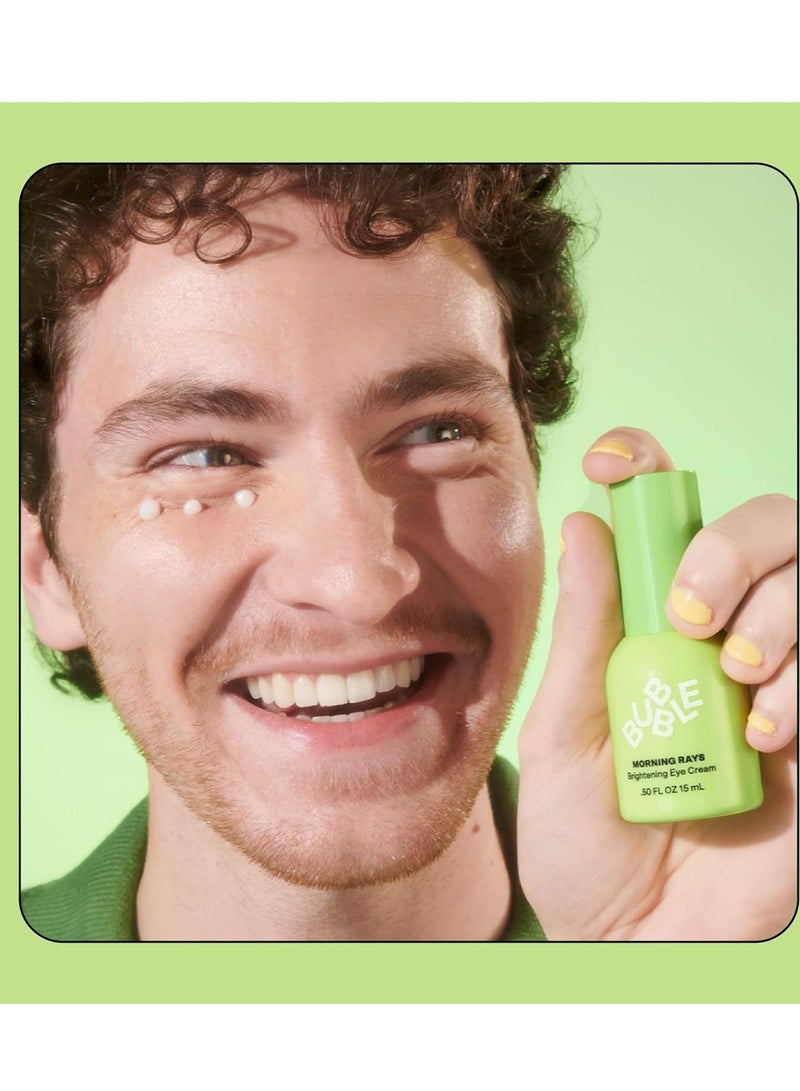 Bubble Bubble Skincare Morning Rays Brightening Eye Cream - Vitamin C Under Eye Cream for Dark Circles & Puffiness - Enriched with Green Tea Extract to Calm, Protect & Soothe Skin (15ml) - Image 2
