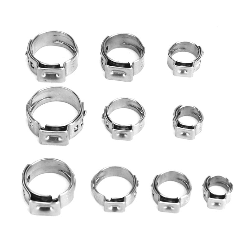 Stainless Steel Hose Clamp Assortment Kit - 360° Endless Design Corrosion Resistant Lightweight Crimp Hose Clamp for Small Cars, Trucks, Agricultural Vehicles - Image 5