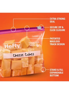 Hefty Hefty Slider Storage Bags, Quart Size, 78 Count  - Image 5