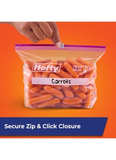 Hefty Hefty Slider Storage Bags, Quart Size, 78 Count  - Image 4