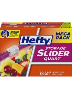 Hefty Hefty Slider Storage Bags, Quart Size, 78 Count  - Image 1