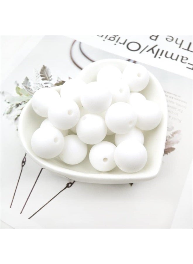 MaehSab 120 Pcs Silicone Round Bead, MaehSab 12mm Silicone Beads Bulk with 5 Meters Elastic Beaded Rope, Silicone Beads Making Kit for Necklace Bracelet Keychain Lanyards Jewelry DIY Crafts Making - Image 2