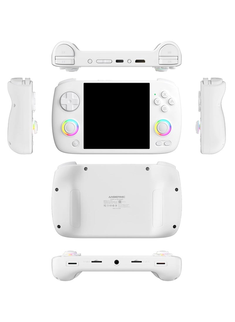 ANBERNIC  - RG CubeXX Retro Handheld Game Console 3.95 Inch IPS Screen Linux System Built In 128G TF Card 5056 Games Support HDMI TV Output 5G WiFi Bluetooth 4.2 (White) - Image 1