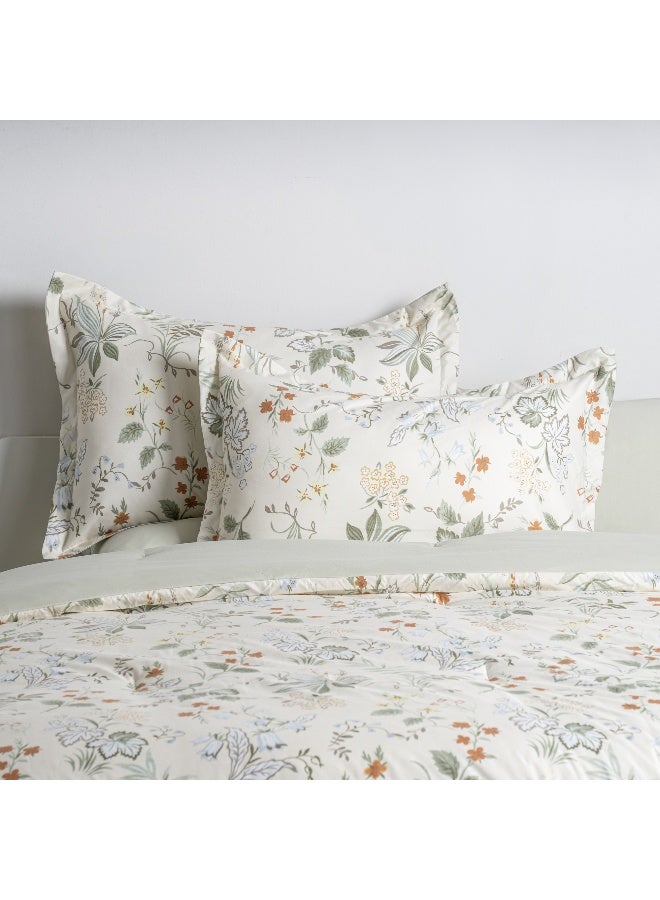 Cottage Microfiber Summer Floral 6Pc Super King Comforter Set, 250*260Cm - Image 2