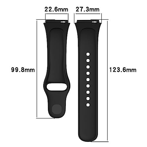 AWADUO Replacement Band Compatible with Redmi Watch 3/3 lite/3 Active, Silicone Wrist Watch Strap Bracelet Band, Soft And Durable(Black) - Image 5