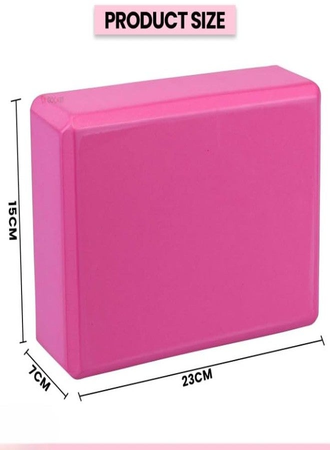 LRK Yoga Brick Fitness Brick Stretching Exercise Home Gym Sports Fitness Workout Pilates Brick (Pink) - Image 2