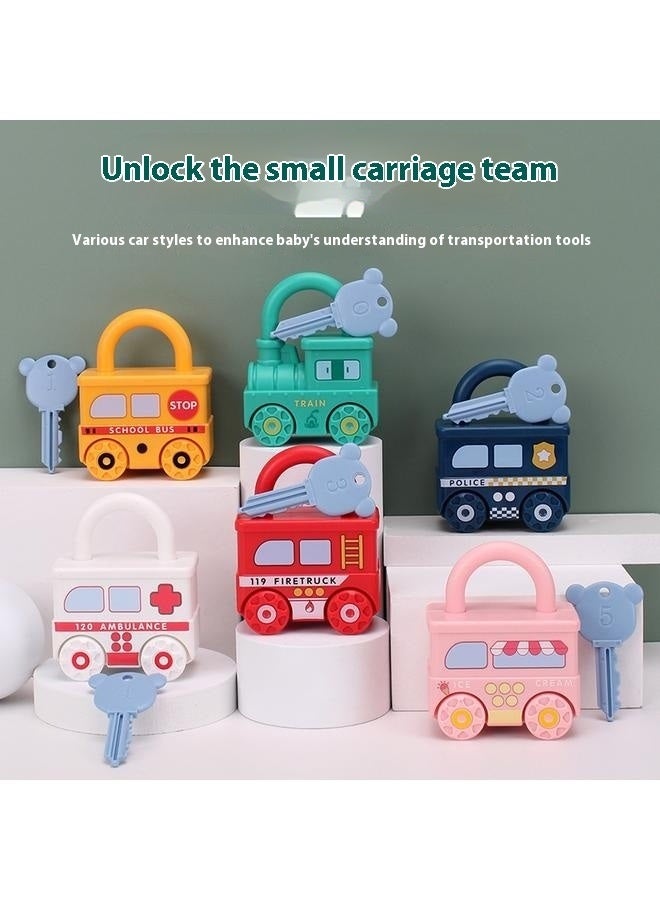 Montessori Learning Toys Sorting & Matching Locks and Keys Toddlers Sensory Car Activity Fine Motor Toy, Birthday Gifts for Kids Age 2-5 Years  - Image 2
