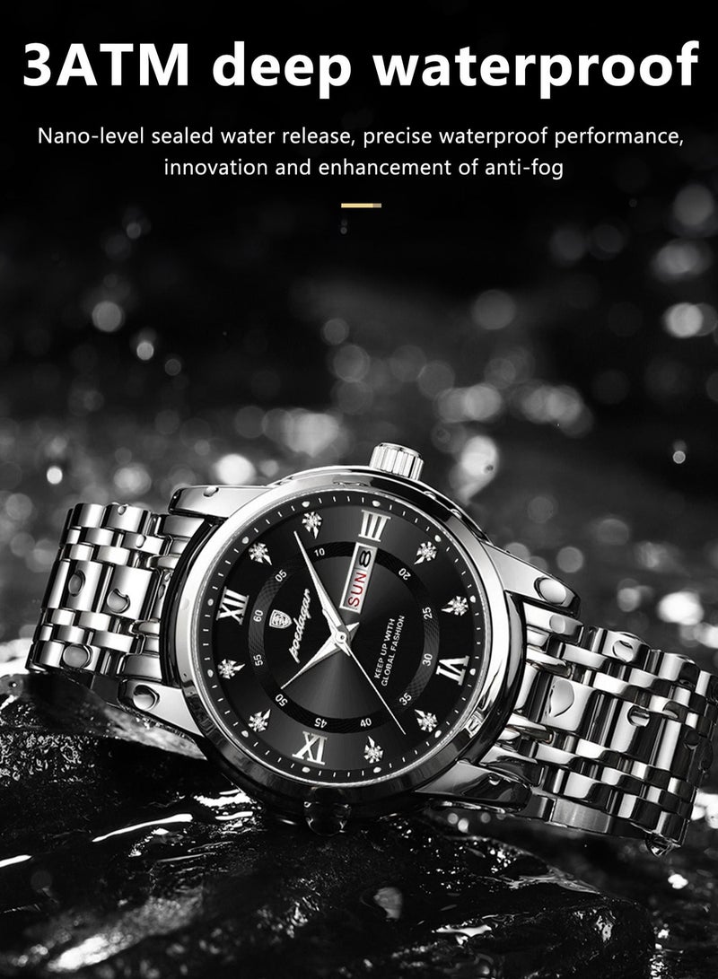 POEDAGAR Watches for Men ,Waterproof Luminous Men's Watch Quartz-Case 41mm - Image 5
