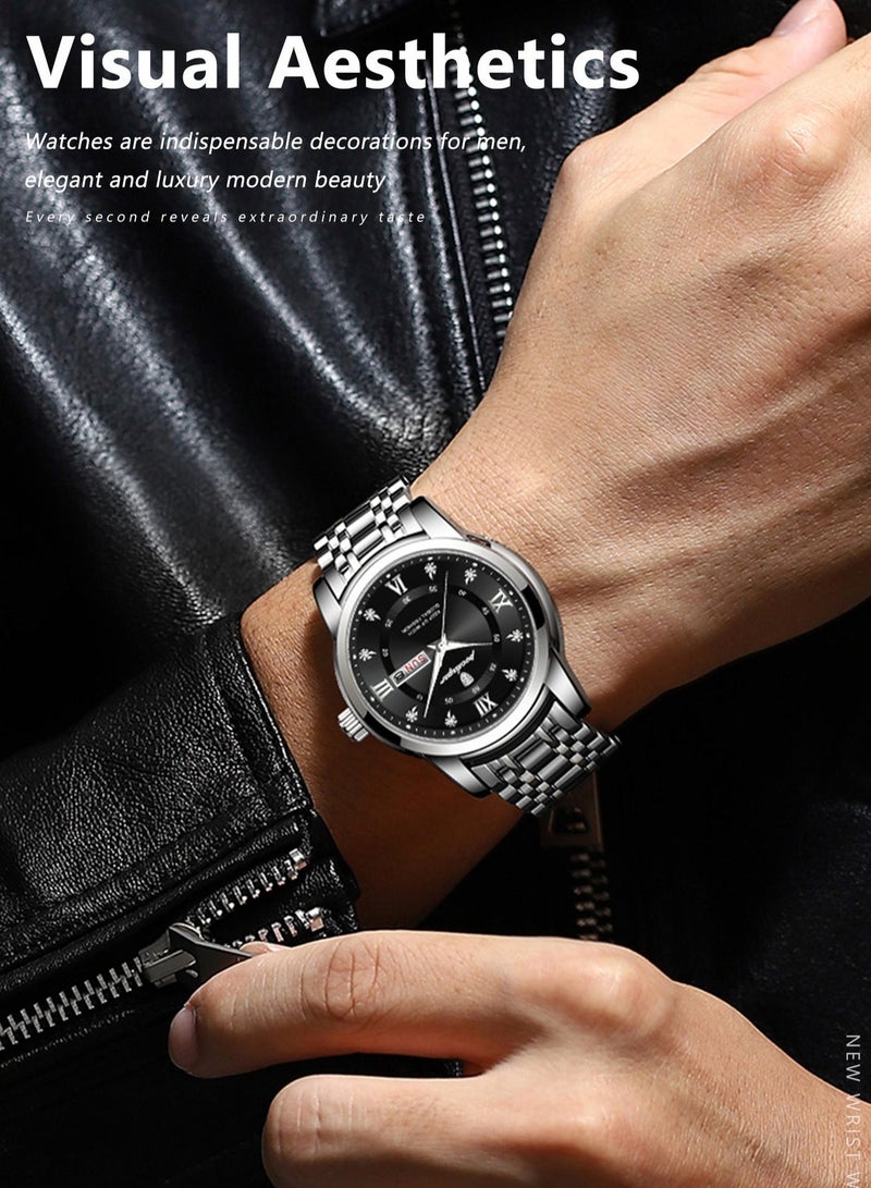 POEDAGAR Watches for Men ,Waterproof Luminous Men's Watch Quartz-Case 41mm - Image 3