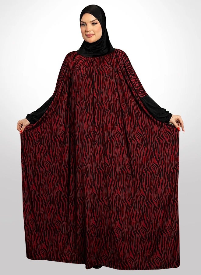 Zmurud Practical  Kuwaiti Jersey prayer dress  with headscarf from zmurud fashion  - Image 1