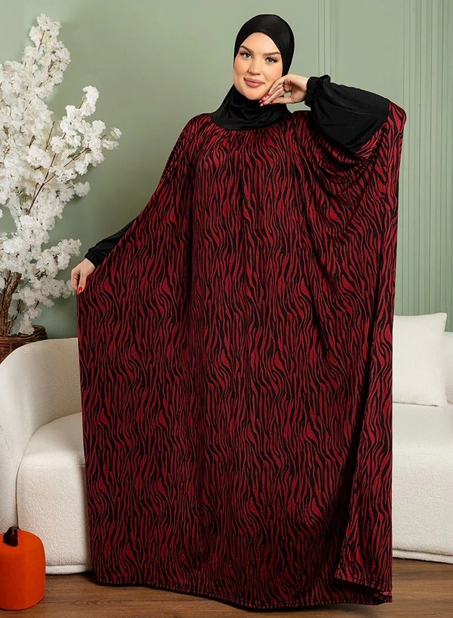 Zmurud Practical  Kuwaiti Jersey prayer dress  with headscarf from zmurud fashion  - Image 2