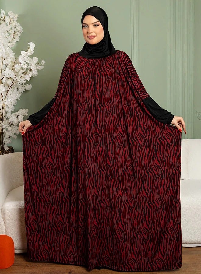 Zmurud Practical  Kuwaiti Jersey prayer dress  with headscarf from zmurud fashion  - Image 5