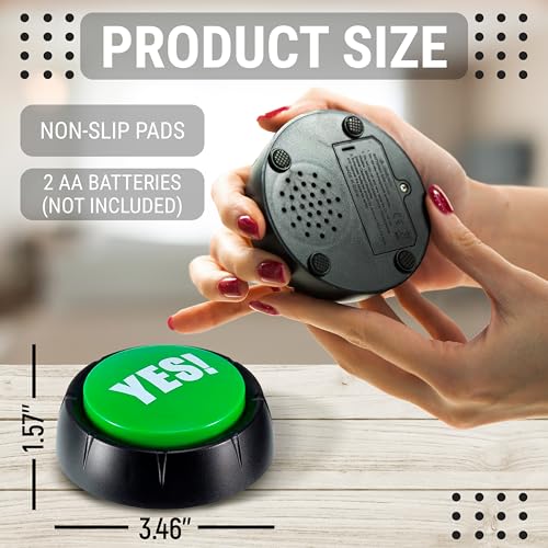 Granatan Yes Button and No Button with Sound, Answer Buzzers Set of 2 Buzzers for Game Show, Yes No Button, Gag Gifts - Image 2