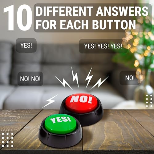 Granatan Yes Button and No Button with Sound, Answer Buzzers Set of 2 Buzzers for Game Show, Yes No Button, Gag Gifts - Image 3
