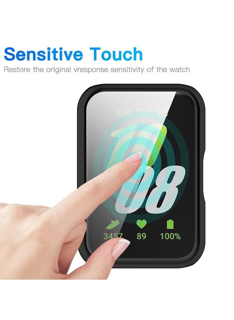 Generic - Plating Case For Samsung Galaxy Watch Fit 3 Smart Watch Strap Full Bumper TPU Protective Cover Accessories Screen Protector (Clear) - Image 1