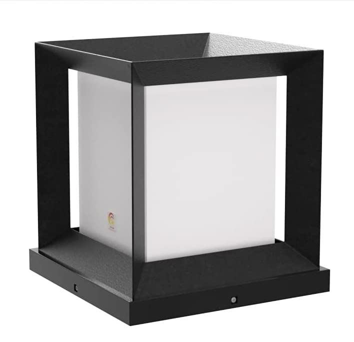 Lyse Decor Outdoor Gate Light, Lights for Boundary Pillar Lamp Cube Shape (Pack of 1,12watts, Black,Metal) - Image 5