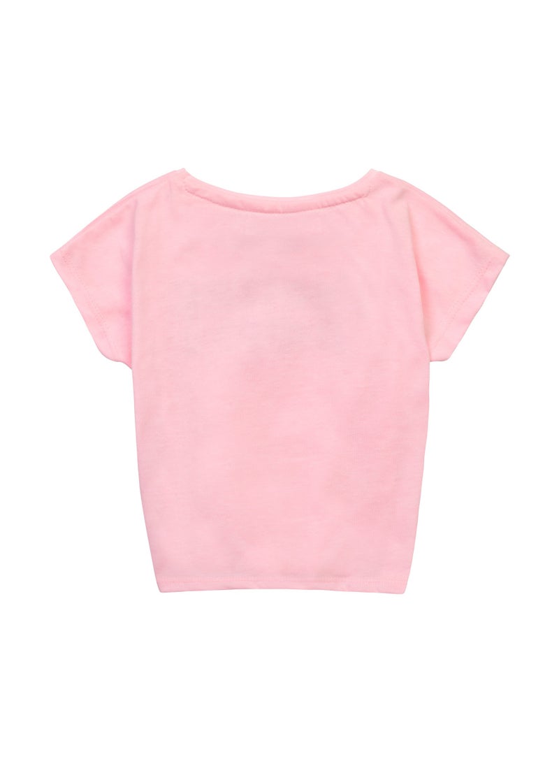 MINOTI Girls Printed T-Shirt with Front Tie  - Image 2