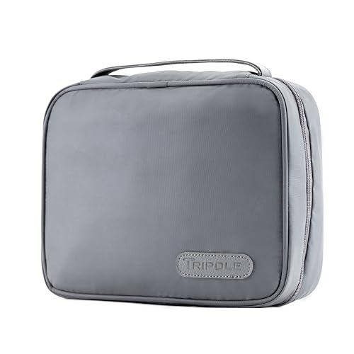 Tripole Electronics Organizer Portable Bag for Cables, Wires, Gadgets, SD Card | Travel & Daily Use | Men & Women (Grey) - Image 1