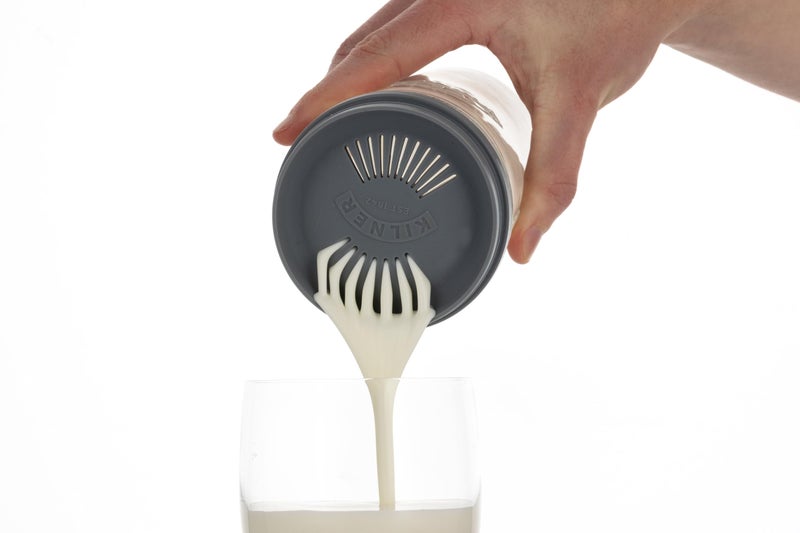 Kilner Kefir Set 0.5Litre Wide Mouth Jar with Silicone Strainer Cap Beech Wood Measuring Spoon & Stainless Steel Lid, Make Probiotic Drinks - Image 5