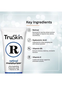 TruSkin Naturals TruSkin Retinol Cream Anti-Wrinkle Moisturizer for Face Care and Eye Area with Hyaluronic Acid, Green Tea, 2 fl oz  - Image 5