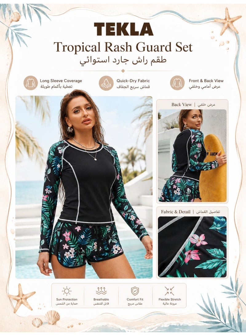 Tekla Tropical Swim Set – Long Sleeve, Quick-Dry & Beach-Ready for All SummerStyle - Image 3