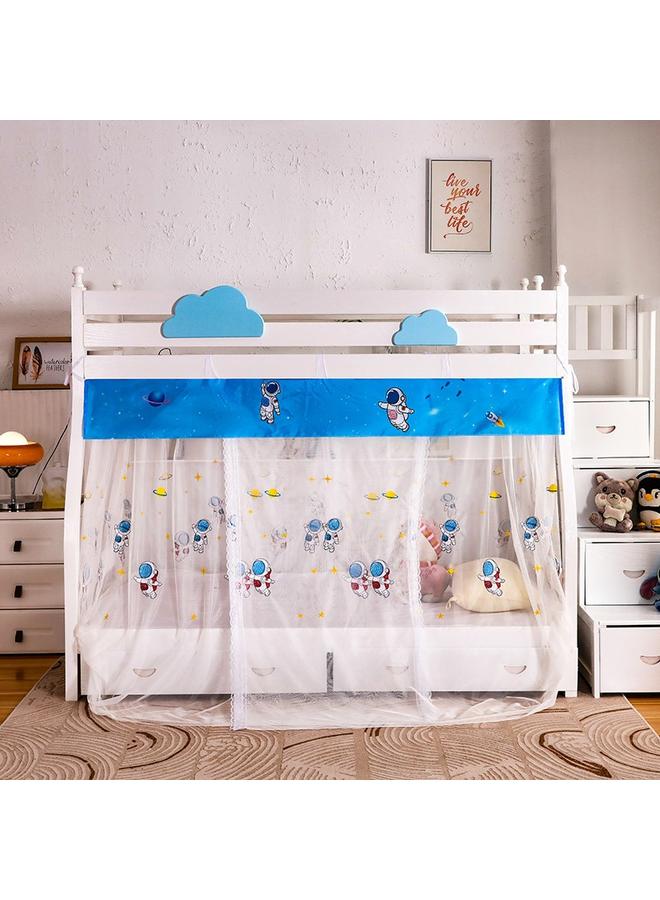 Bluejw Embroidered Dormitory Zipper Mosquito Net Student Bunk 1m1.2 Single Bed Curtain Shading Integrated 1.5 Mitt Encryption - Image 2