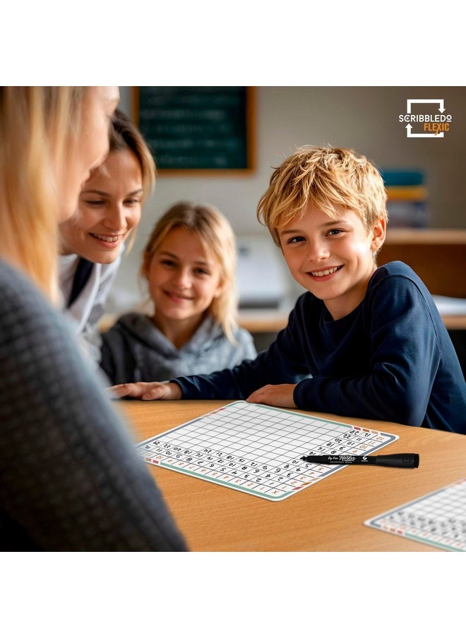Scribbledo Multiplication Math 9”X12” Small White Board Dry Erase Sheets Math Manipulatives 3Rd Grade Multiplication Times Table Chart Math Supplies Teacher Students Classroom Pack Of 10 Sheets  - Image 5