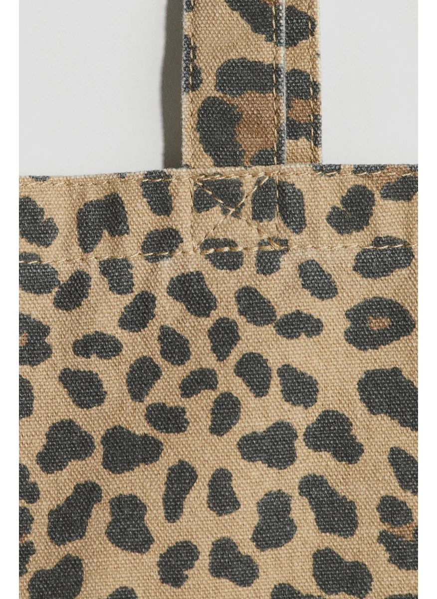 اتش اند ام Printed Canvas Tote Bag