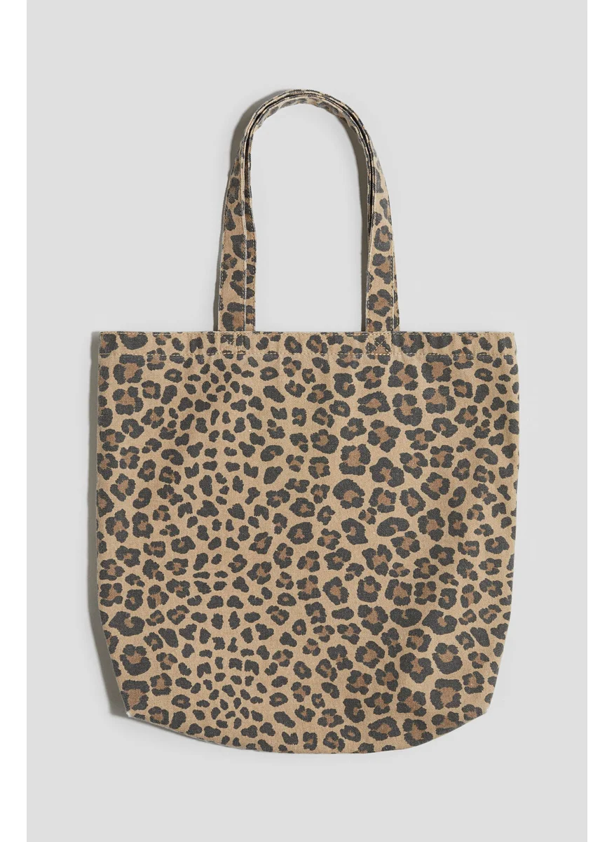 اتش اند ام Printed Canvas Tote Bag