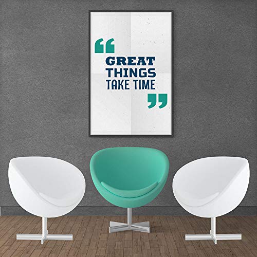 Inephos Great Things Take Time Poster Art | Inspirational Posters (Size: 8 inch X 12 inch, Framed, Laminated Print) - Image 1