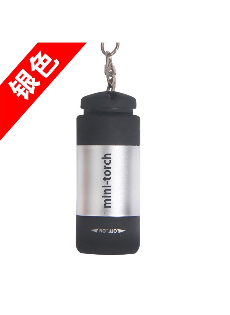 Portable Mini LED Flashlight Rechargeable Silver