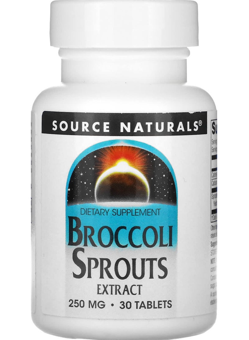 مستخلص براعم البروكلي، 500 ملغ، 30 قرص (250 ملغ لكل قرص)