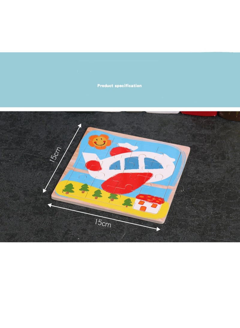 Children's Educational Wooden Cartoon Snails Jigsaw Puzzles Suitable Gift Bag Pack - Image 4