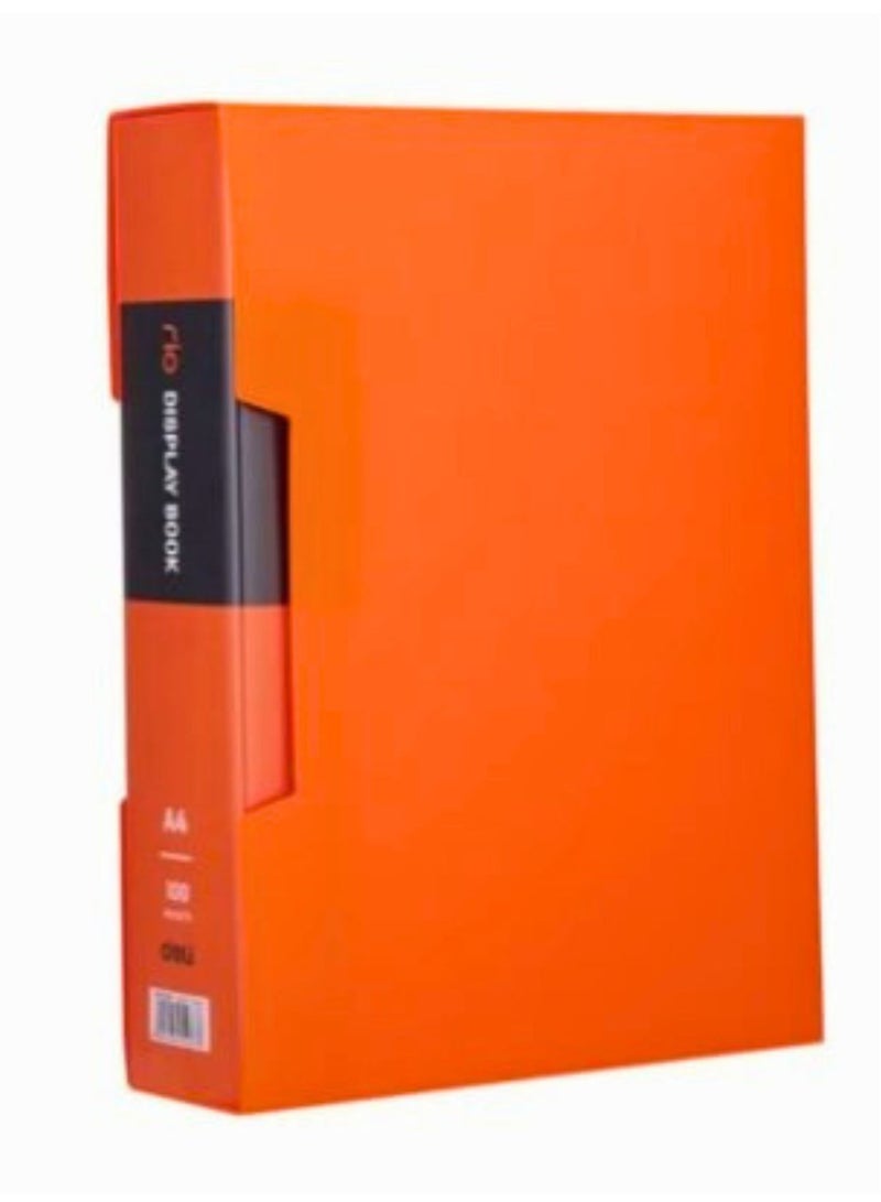 Deli 100-Pocket Rio Display Book File Assorted Color - Image 1