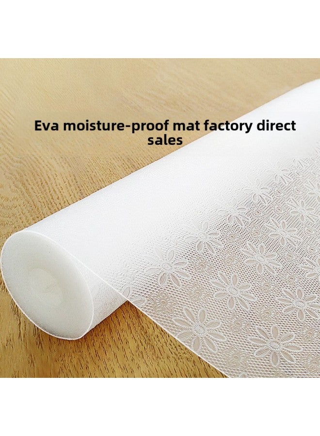 Wholesale EVA Drawer Mat Cabinet Pad Paper Thickened Moisture-proof Pad Shoes Cabinet Wardrobe Waterproof Oil-proof Kitchen Cabinet Pad Transparent-Color:Thickened Flat Dot Pattern-daisy-Specifications:0.45* 1.5m  - Image 2