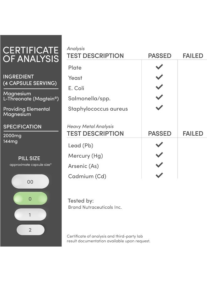 ماجتين مغنيسيوم إل-ثريونات 2000 ملغ 120 كبسولة - Image 3