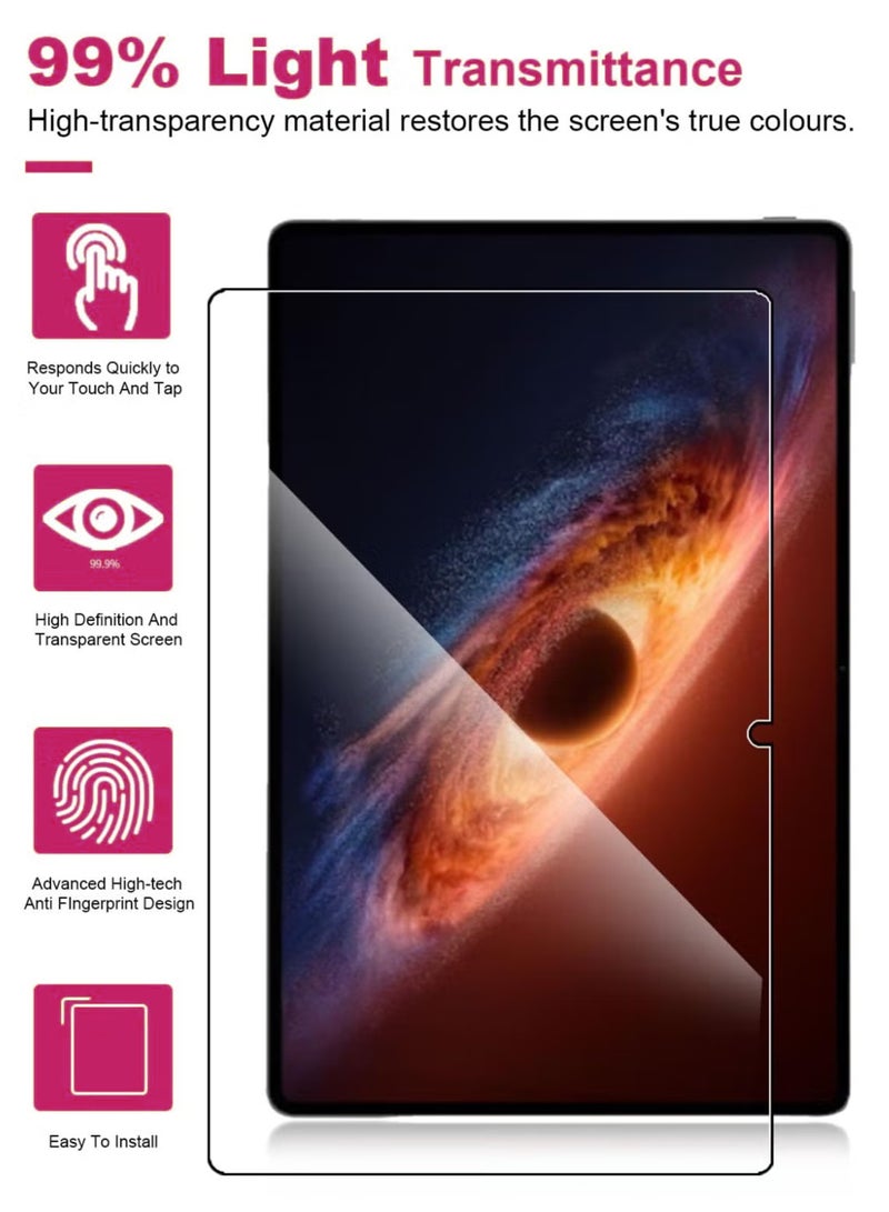 2 Pack Honor MagicPad4  12.3 inch Tempered Glass Screen Protector | HD Scratch Resistant, High Transparency, Delicate Touch, Anti-Explosion, Bubble-Free | Easy Installation for Honor MagicPad4  12.3 inch - Clear - Image 4