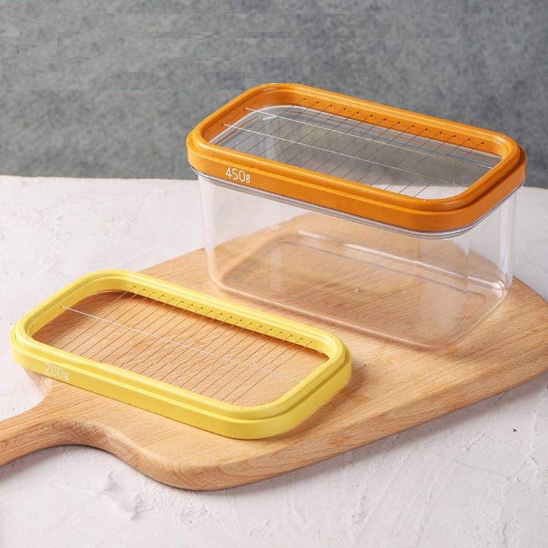Sevia Home Butter Slicer Cutter Butter Dish with Lid Cutter Box Airtight Rectangular Food Storage Container with Butter Insert - Image 1