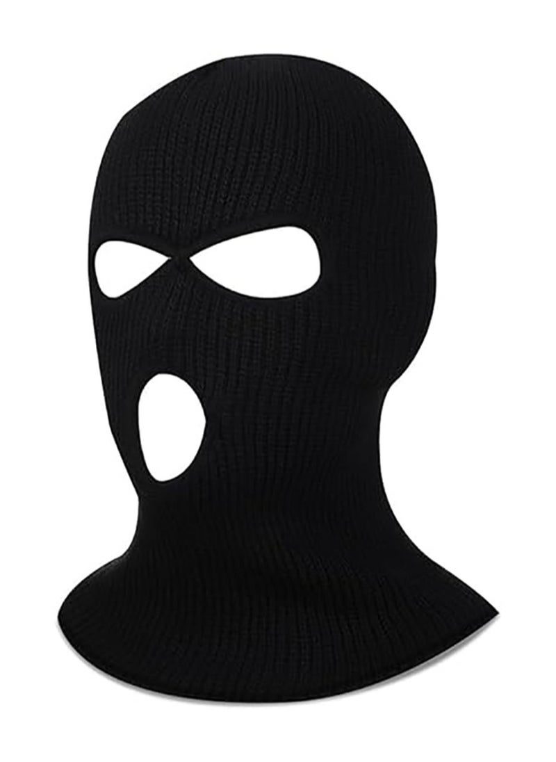 RATSAW 3 Hole Balaclava Full Face Mask Unisex Winter Neck Warm Knitted Balaclava Face Cover for Men Women Outdoor Sport Fishing Skiing One Size Fit All  - Image 1