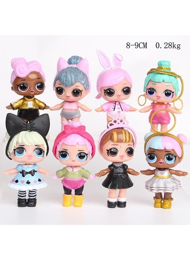 yongsheng 8-Piece Baby Highly Detailed Doll Set For Kids, Surprise Queens Dolls Great Gift for Girls Age 4+  - Image 1