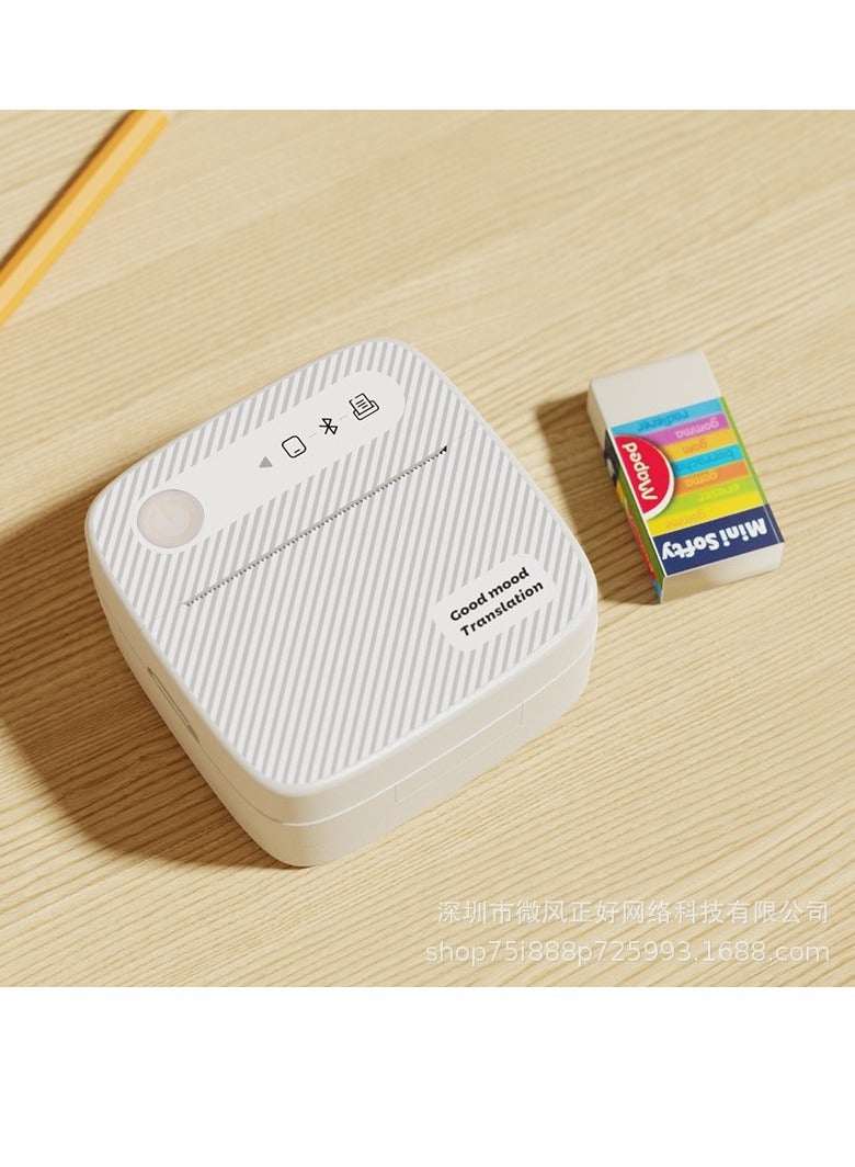 Portable Wireless Printer Mini Pocket Bluetooth Thermal Smart Sticker Maker for Office Organization Home Kitchen School Compatible with Smartphones for Labeling Receipts DIY Photos Printing Title Notes and Memos LX-D2 (White)  - Image 2