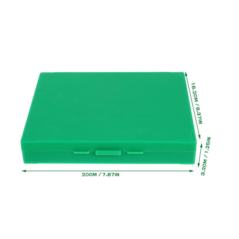 100 Slot Microscope Slide Storage Box Green Plastic Laboratory Organizer - Image 3