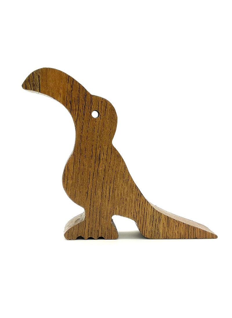 vah VAH New Toucan BirdDesign Small NonSlip Wooden Door Stoppers to Stop Or Jam The Doors  - Image 1