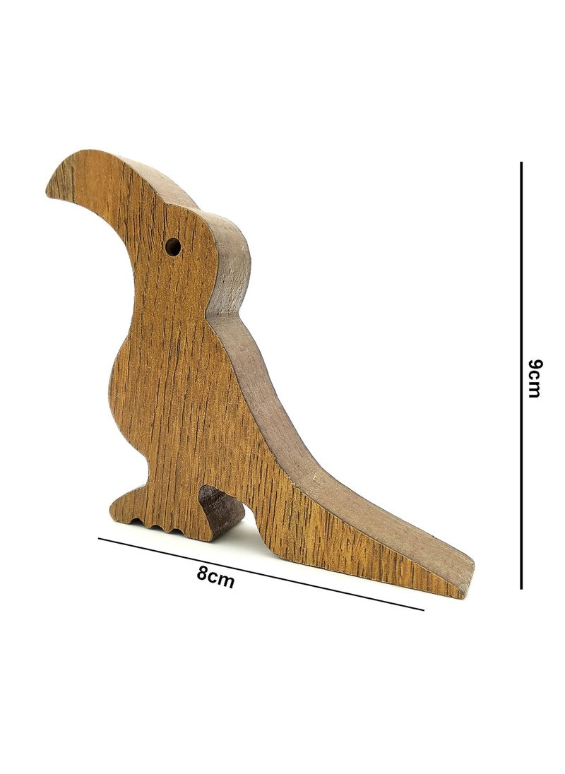 vah VAH New Toucan BirdDesign Small NonSlip Wooden Door Stoppers to Stop Or Jam The Doors  - Image 2