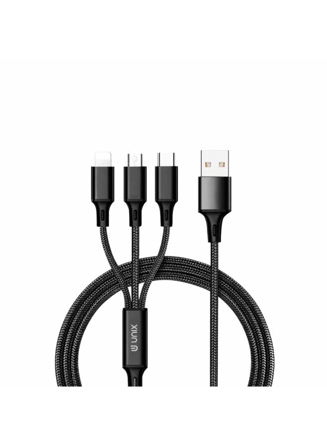 يونيكس Unix UX-T11 – كابل شحن سريع 3 في 1 - Image 1