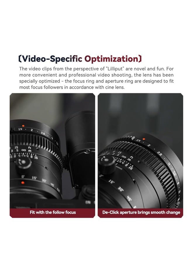 TTArtisan 50mm F1.4 Tilt Lens, Compatible with Full-Frame Sony E-Mount Mirrorless Cameras Alpha a7 a7II a7III a7R a7RII a7RIII a7RIV a7S a7SII a9 a7C - Image 5