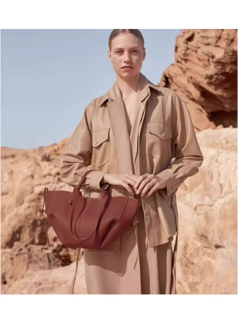 NIBEMINENT - Polene Wings Bag Poling Entote Bag Womens Niche Large Capacity Bag Commuter Shoulder Bag All-match Handbag - Image 1