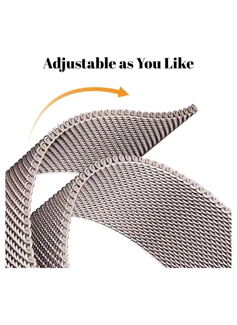 TWEGGON Milanese Loop Band/Strap for Apple Watch All Series Compatible with 46mm/45mm/44mm/49mm Starlight  - Image 4
