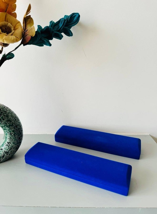 دي أس أس علبة هدايا مخملية مزينة بسلسلة، مجوهرات رائعة، مجموعة من علب سلسلة زرقاء (مجموعة) (عبوة من قطعتين) - Image 2