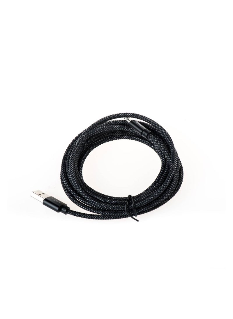 budi - Budi C To Lightning Charger Cable Budi Aluminum Shell Charger Cable M8J180L 3M - Black - Image 1